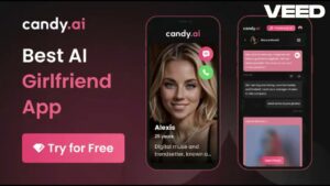 Screenshot of Candy AI chat interface showing unfiltered conversation features.